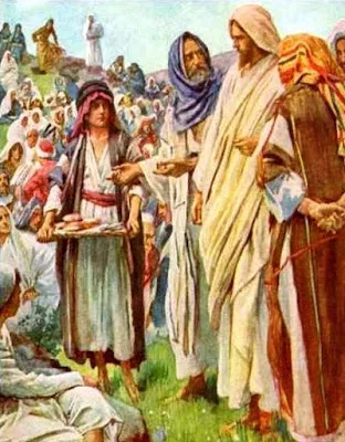 PALABRA DE DIOS DOMINGO DE LECTURA "Aquí hay un muchacho que trae cinco panes de cebada y dos pescados. Pero, ¿qué es eso para tanta gente?"
