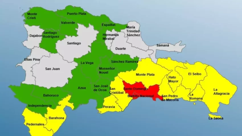 COE mantiene en alerta roja Santo Domingo y el Distrito Nacional por onda tropica