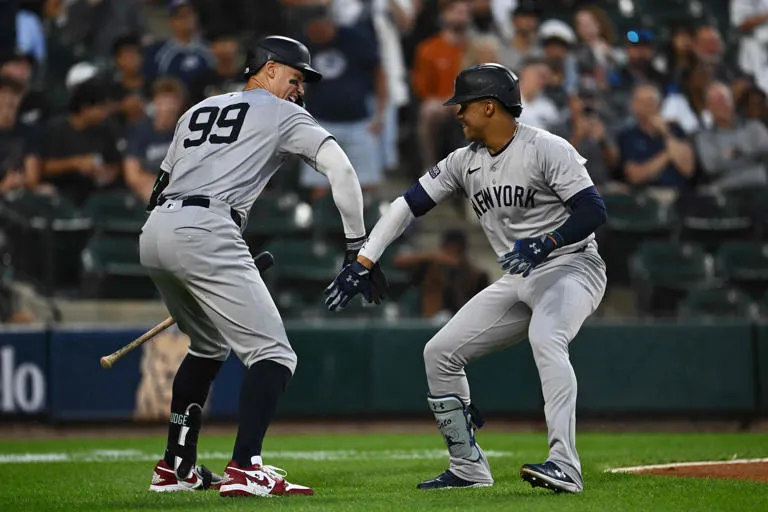 Aaron Judge y Juan Soto en camino de una histórica campaña con 50 cuadrangulares cada uno