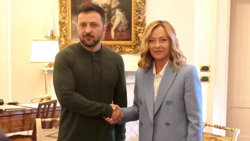 Volodimir Zelensky se reunió con Giorgia Meloni mientras presiona a sus aliados occidentales para obtener más armas
