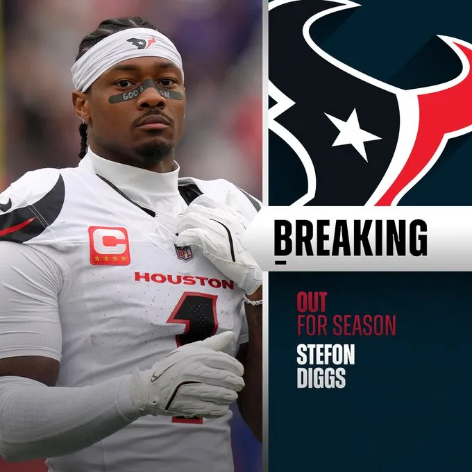 Stefon Diggs se pierde el resto de la temporada con los Houston Texans por lesión de ligamento cruzado