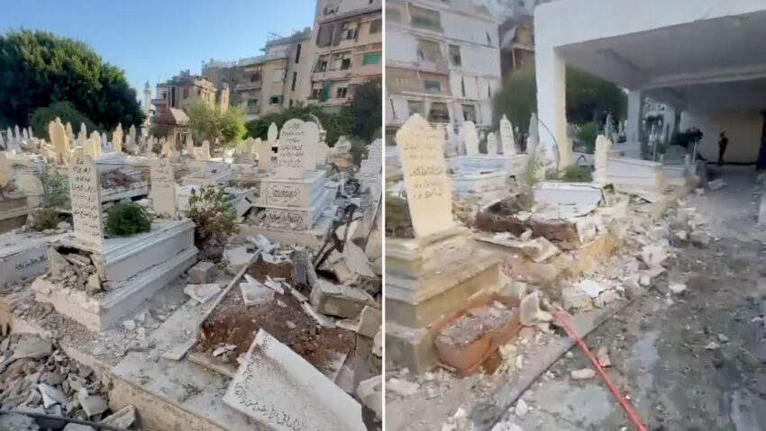 Un cementerio islámico de Beirut resultó gravemente dañado por un ataque aéreo de las Fuerzas de Defensa de Israel (FDI) sobre el centro de la capital del Líbano, durante la noche de este miércoles al jueves. En imágenes compartidas en las redes sociales, se puede ver la destrucción de varias lapidas del cementerio ubicado en el céntrico barrio de Bachoura tras el bombardeo israelí. El blanco del ataque fue un centro de la Autoridad Sanitaria Islámica, que se encuentra al lado del predio. Como resultado del incidente, seis personas murieron y 11 resultaron heridas, de acuerdo con los datos del Ministerio de Sanidad libanés. Por su parte, las FDI declararon que llevaron a cabo un ataque "selectivo", sin dar más detalles.