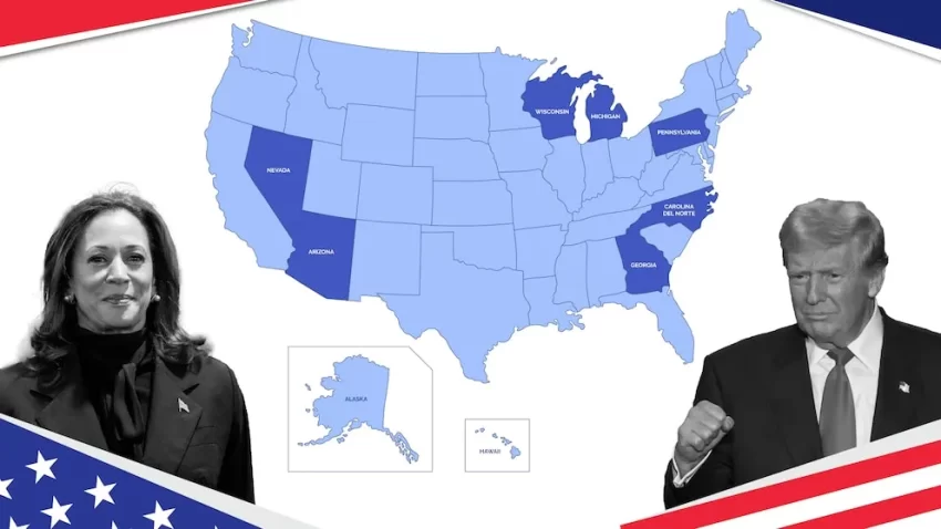 Elecciones en Estados Unidos 2024: los 7 “swing states” que serán la clave en los comicios