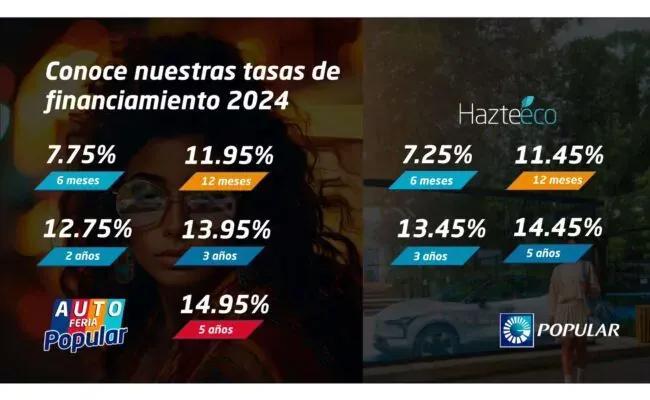 Autoferia Popular arranca con tasas fijas desde 7.25%; se realizará en 23 concesionarios y más de 250 distribuidores autorizados