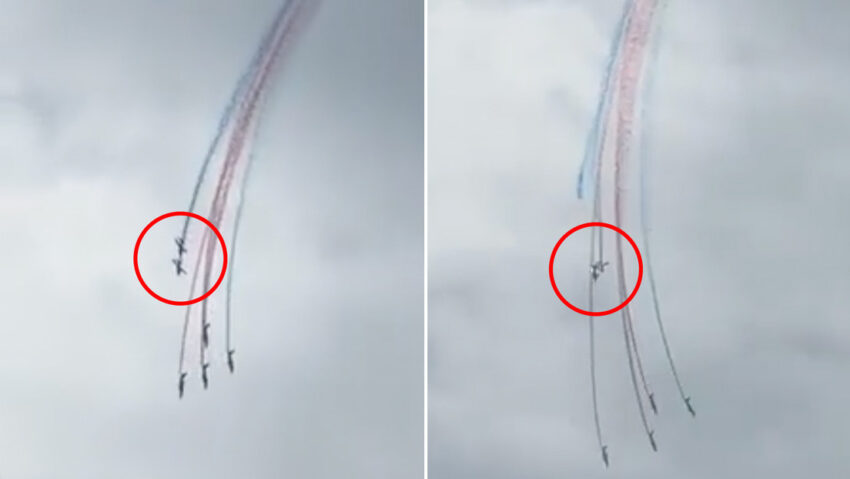 Dos aviones de la Fuerza Aérea francesa colisionan en el aire