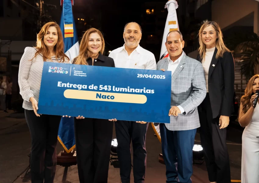 La Alcaldía del Distrito ha instalado 543 luminarias LED en Naco con el objetivo de reforzar la seguridad y mejorar el alumbrado público en la zona.