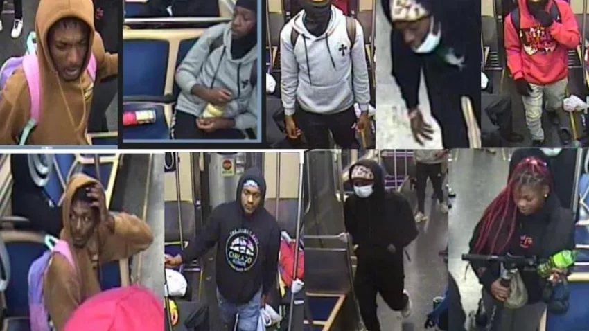 Se está en la búsqueda de 14 personas por agredir y robar a una pareja en la Línea Roja de la CTA en el centro, reporta la policía de Chicago.