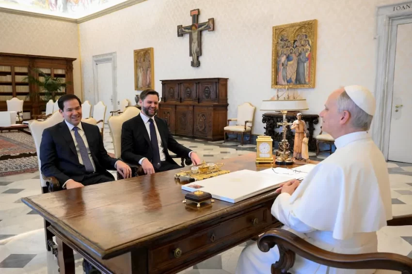 El papa León XIV se reunió con J. D. Vance y Marco Rubio en el Vaticano