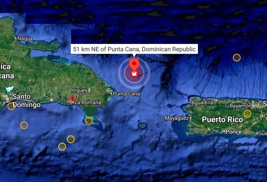 Temblor magnitud 5.4 grados sacude a República Dominicana