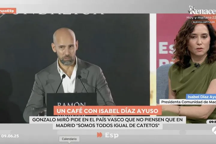 🎙️ Ayuso responde sin tapujos a Gonzalo Miró tras sus críticas: “Vive de insultarme”