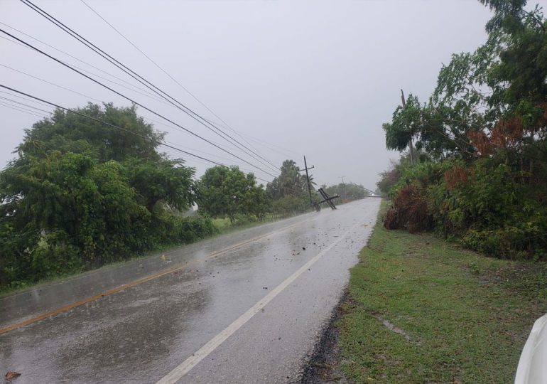 Edesur informa que tornado ocurrido en San Juan derriba nueve postes eléctricos y deja fuera de servicio dos subestaciones