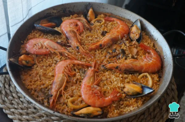 Receta de Paella de marisco