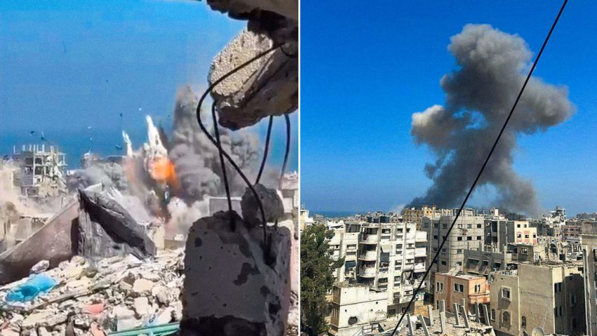 Israel reduce a escombros edificios residenciales en Gaza