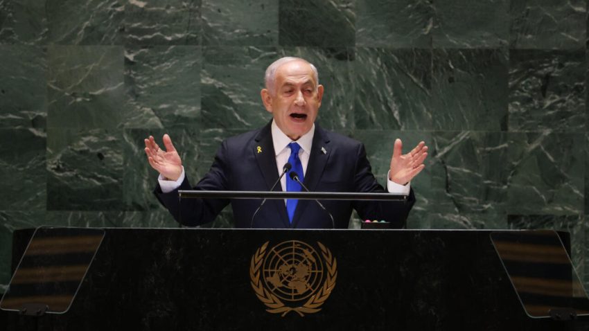 Netanyahu sale a pronunciar su discurso en la ONU y pasa esto