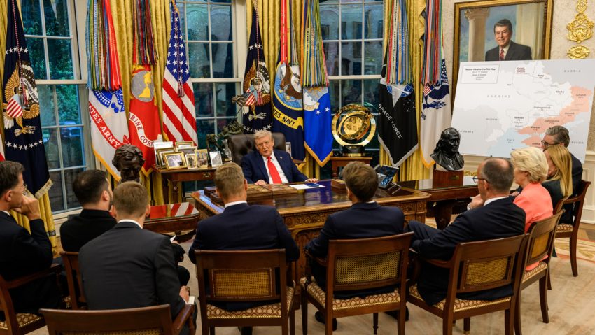 Trump mantiene una conversación "acalorada" con líderes de la UE