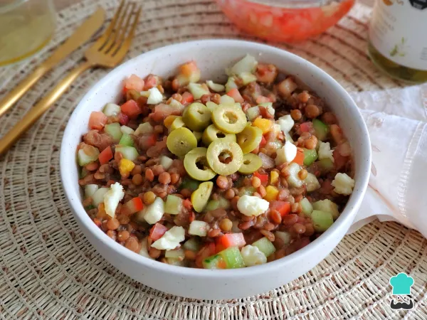 Receta de Ensalada de lentejas de bote