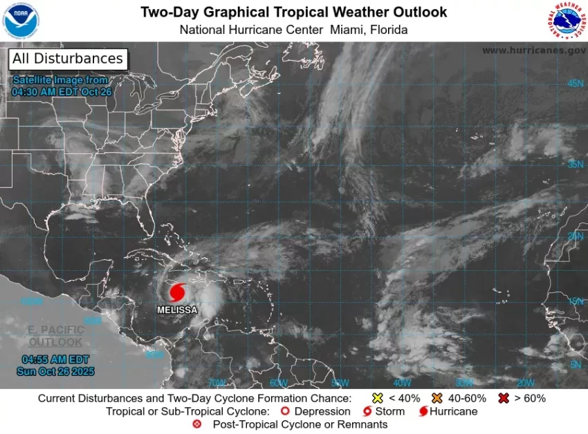 Melissa sube a categoría 4: advierten lluvias intensas y ráfagas de viento en gran parte del país