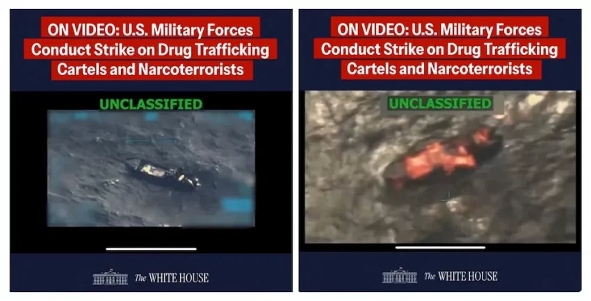 “El ejército de Estados Unidos atacó una otra lancha de narcotraficantes en el Caribe, cerca de Venezuela”