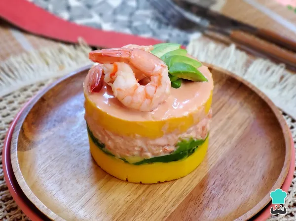 Receta de Causa de langostinos