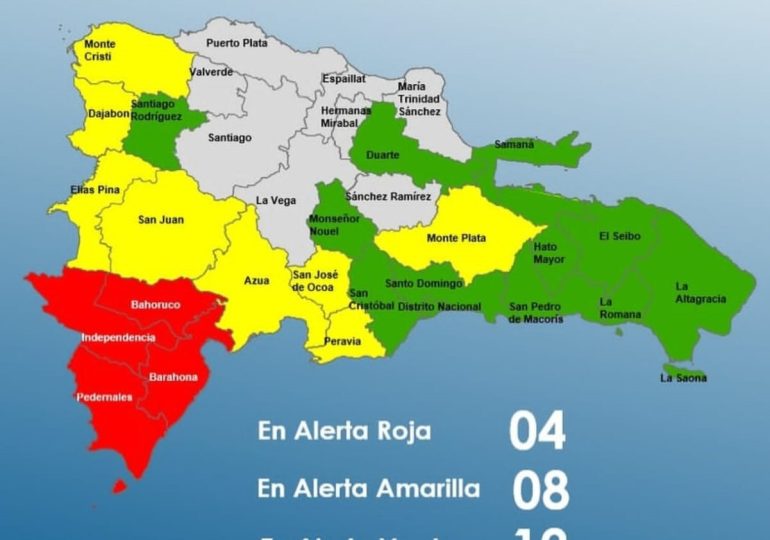 COE coloca en alerta verde al Gran Santo Domingo y otras tres provincias