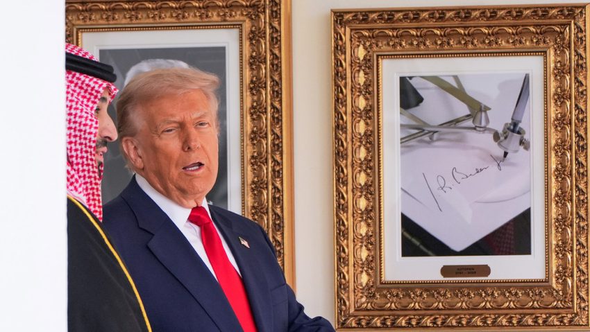 Épico troleo de Trump a Biden durante la visita del príncipe heredero saudí