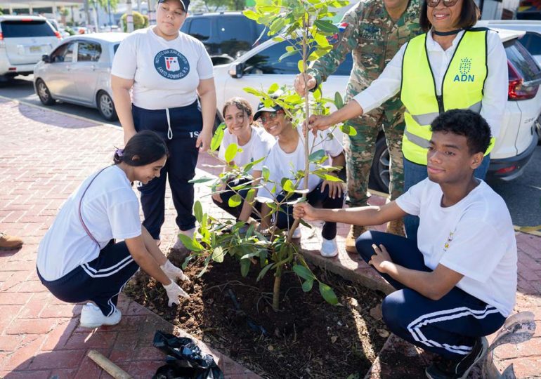 Alcaldía del DN continúa Plan de Arbolado Urbano con plantación de 150 árboles en la Rómulo Betancourt