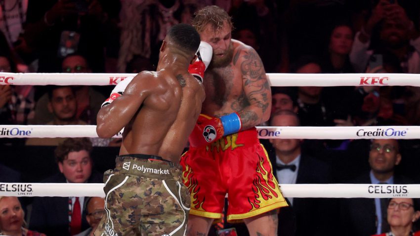 El demoledor derechazo de Anthony Joshua que le costó una fractura doble a Jake Paul