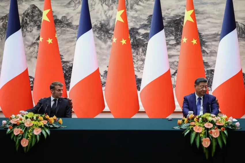 Macron urge a China a presionar por un alto el fuego en Ucrania durante su visita a Pekín