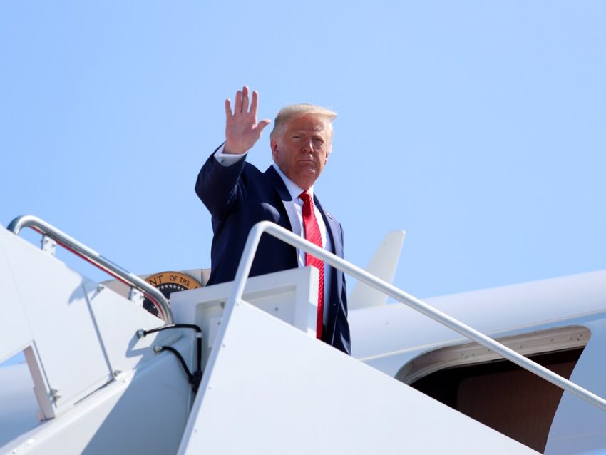 El avión de Trump aterriza sin incidentes tras un fallo eléctrico menor