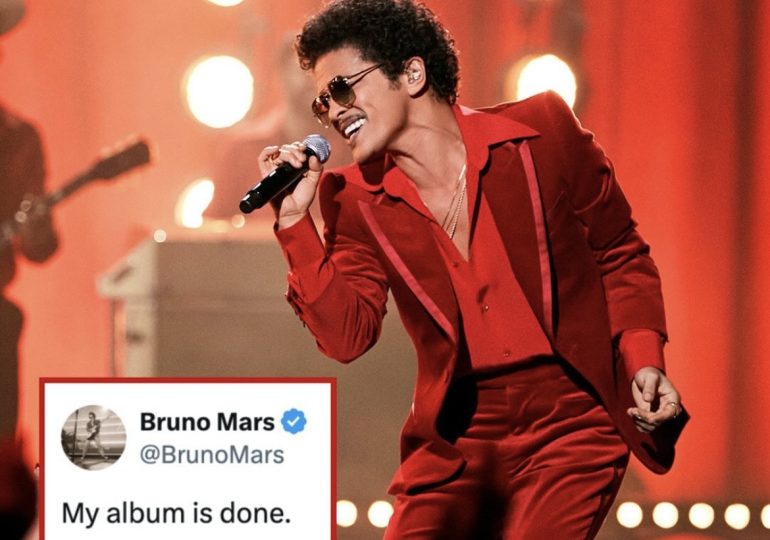Bruno Mars anuncia que su nuevo álbum ya está terminado