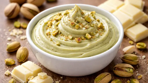 Receta de Crema de pistacho y chocolate blanco