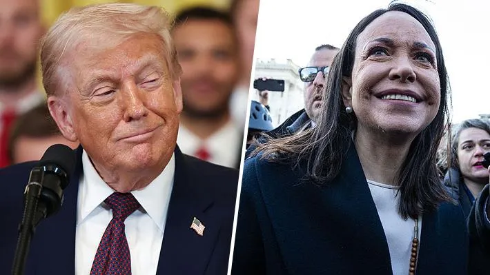 MARÍA CORINA MACHADO ENTREGA EL PREMIO NOBEL DE LA PAZ A DONALD TRUMP EN OSLO