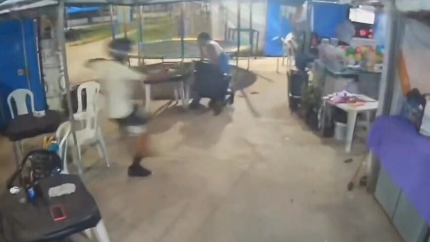 El instante en que se desata una mortal balacera entre bandas criminales en Brasil