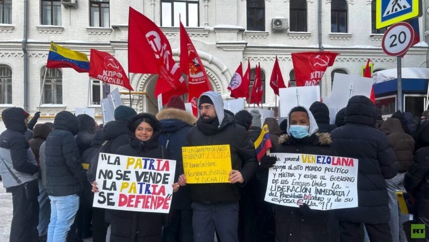 Manifestación en apoyo a Maduro se lleva a cabo en Moscú