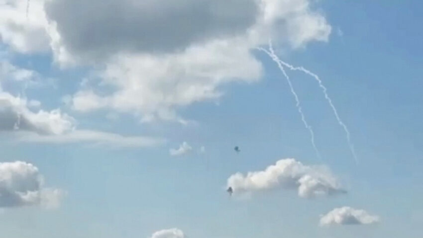 Momento exacto de impacto mortífero en el distrito de Jerusalén