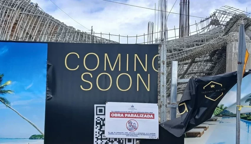 MIVHED paraliza construcción de proyecto Tuscany Palace Residence en Bayahibe tras colapso en obra