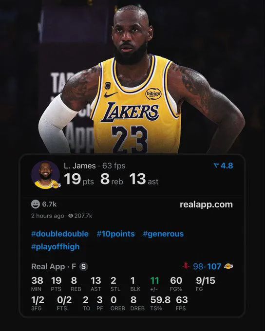 LeBron James hace historia en la NBA: Un nuevo hito en el duelo Lakers vs. Rockets