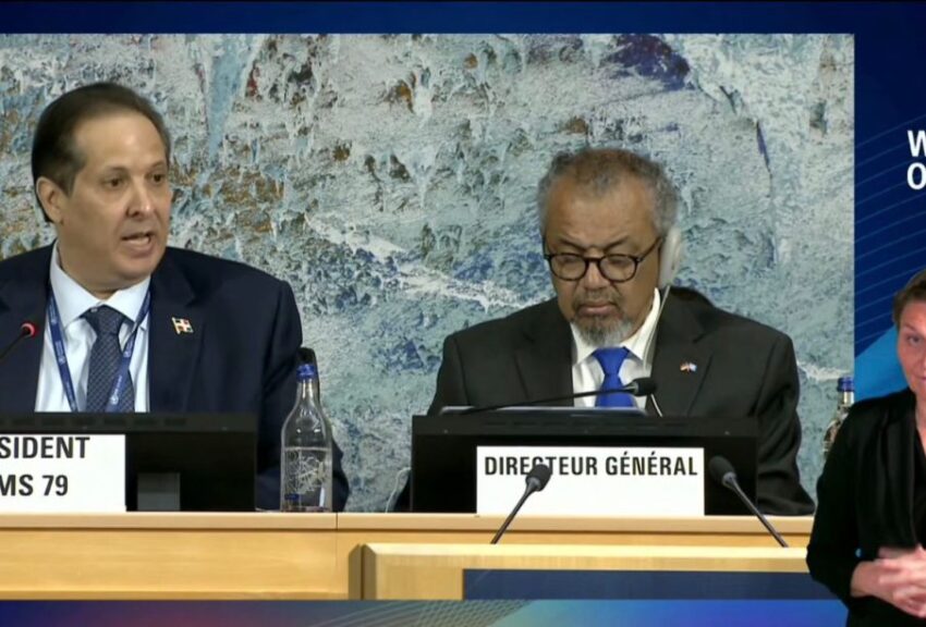 Ministro Víctor Atallah toma posesión como presidente de la Asamblea Mundial de la Salud