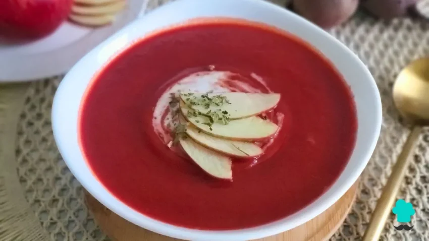 Receta de Crema de remolacha y manzana: suave y deliciosa