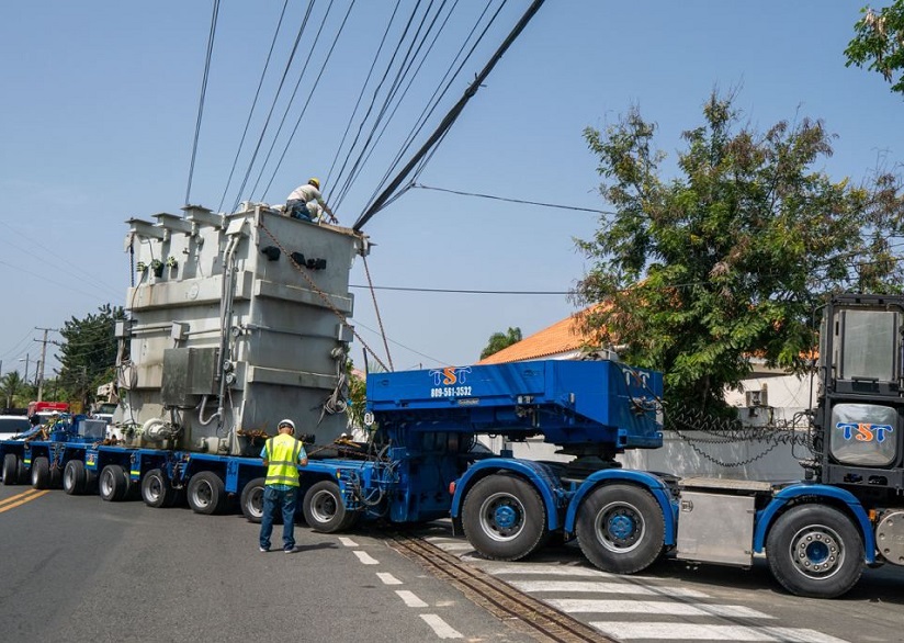 ETED lleva autotransformador desde Itabo hacia Boca Chica