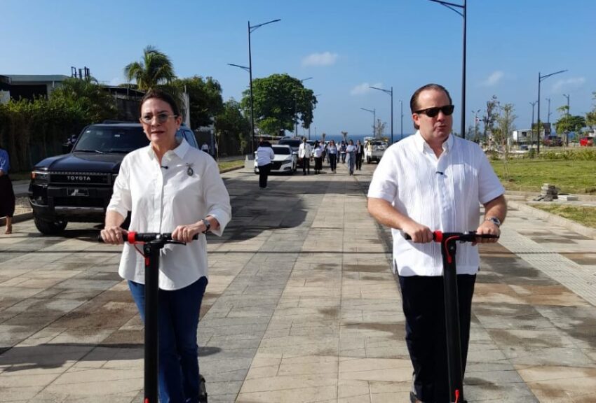 Carolina Mejía y José Paliza supervisan trabajos finales del Paseo 30 de Mayo