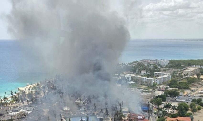 Así quedó el hotel Viva Dominicus Beach tras el incendio en Bayahíbe