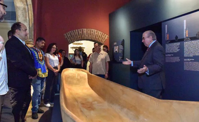 Ministros de Educación y Cultura centroamericanos visitan el Centro Cultural Taíno Casa del Cordón