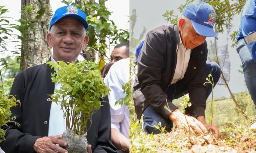 Senado realiza jornada de reforestación en la cuenca alta del río Nizao y establece su segundo bosque institucional