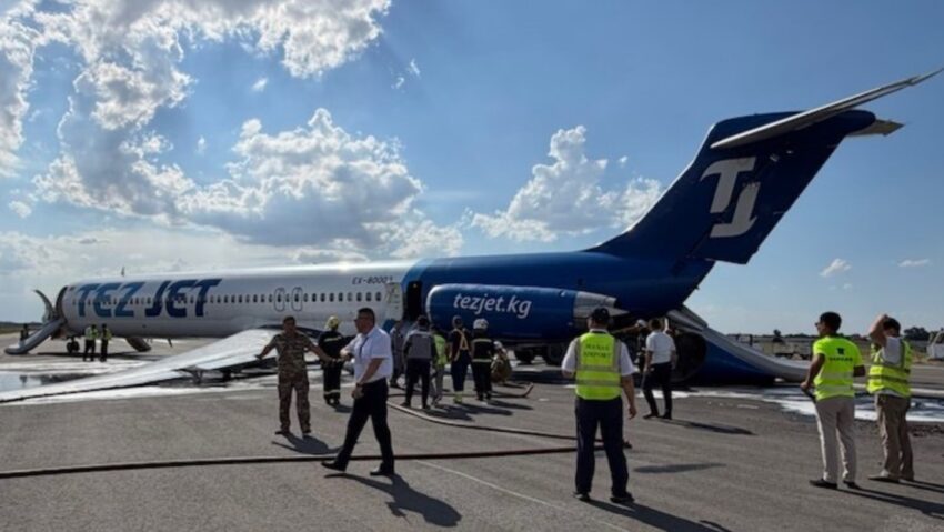 Aterrizaje forzoso y evacuación de emergencia tras falla de un avión durante el despegue