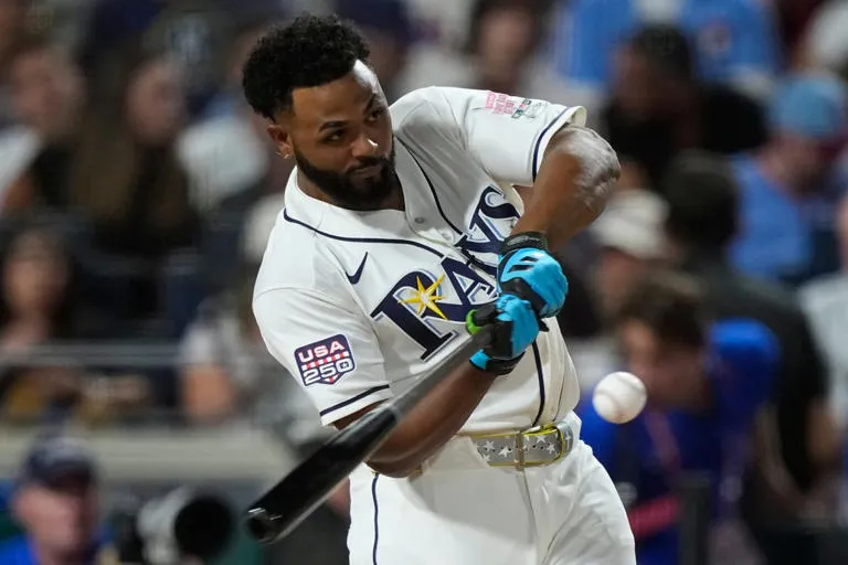 Alarma en Tampa Bay: Junior Caminero abandona el Juego de Estrellas tras un escalofriante pelotazo a 98 millas por hora