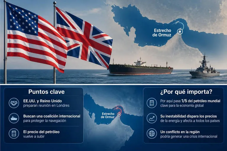 EE. UU. y el Reino Unido refuerzan la seguridad en el estrecho de Ormuz ante la creciente tensión con Irán
