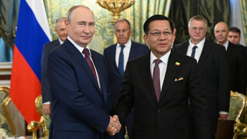 Putin se reúne con su homólogo de Myanmar para impulsar la cooperación bilateral