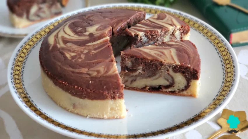 Receta de Bizcocho marmolado de yogur y chocolate