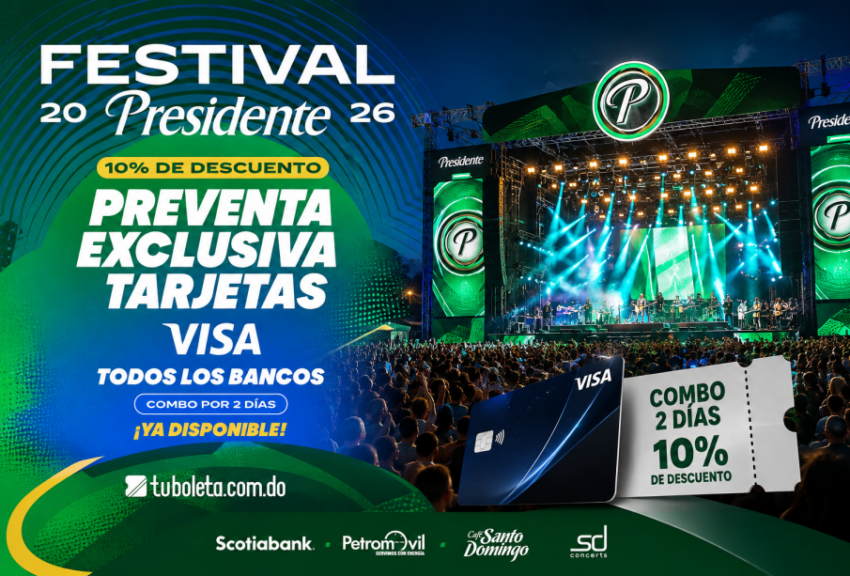 ¡El Festival Presidente 2026 calienta motores! Arranca la preventa exclusiva para clientes Visa
